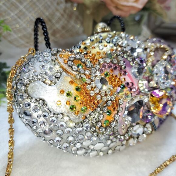 NWT Swarovski Crystal Blingy Clam Shell Bag - Picture 13 of 17